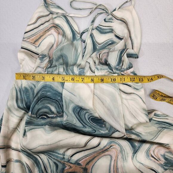 Sweet Lemon Marble Print Halter Maxi Dress Women’s Small Open Back NWT - Picture 4 of 8